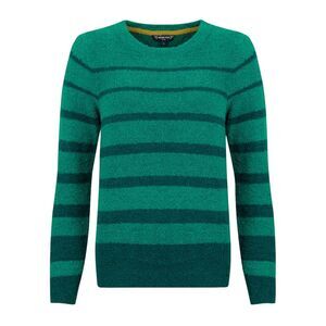 Weird Fish Womens/Ladies Wanda Stripe Knitted Sweatshirt / Green